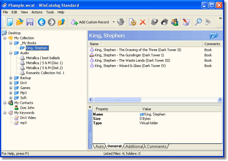 WinCatalog Standard Screenshot